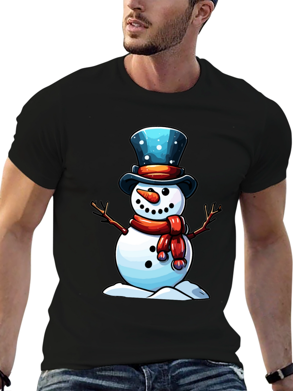 Festive Snowman Graphic Tee