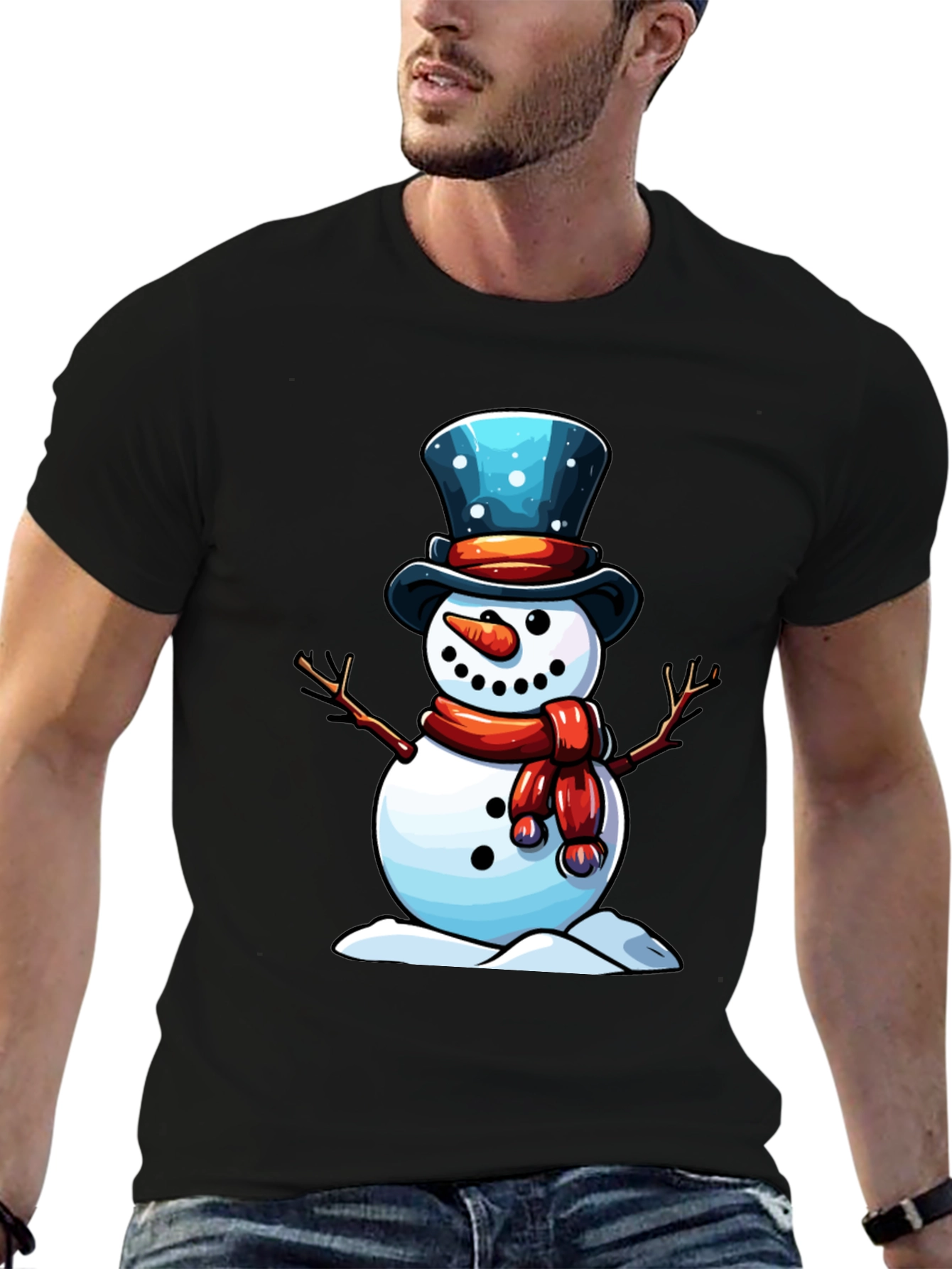 Festive Snowman Graphic Tee