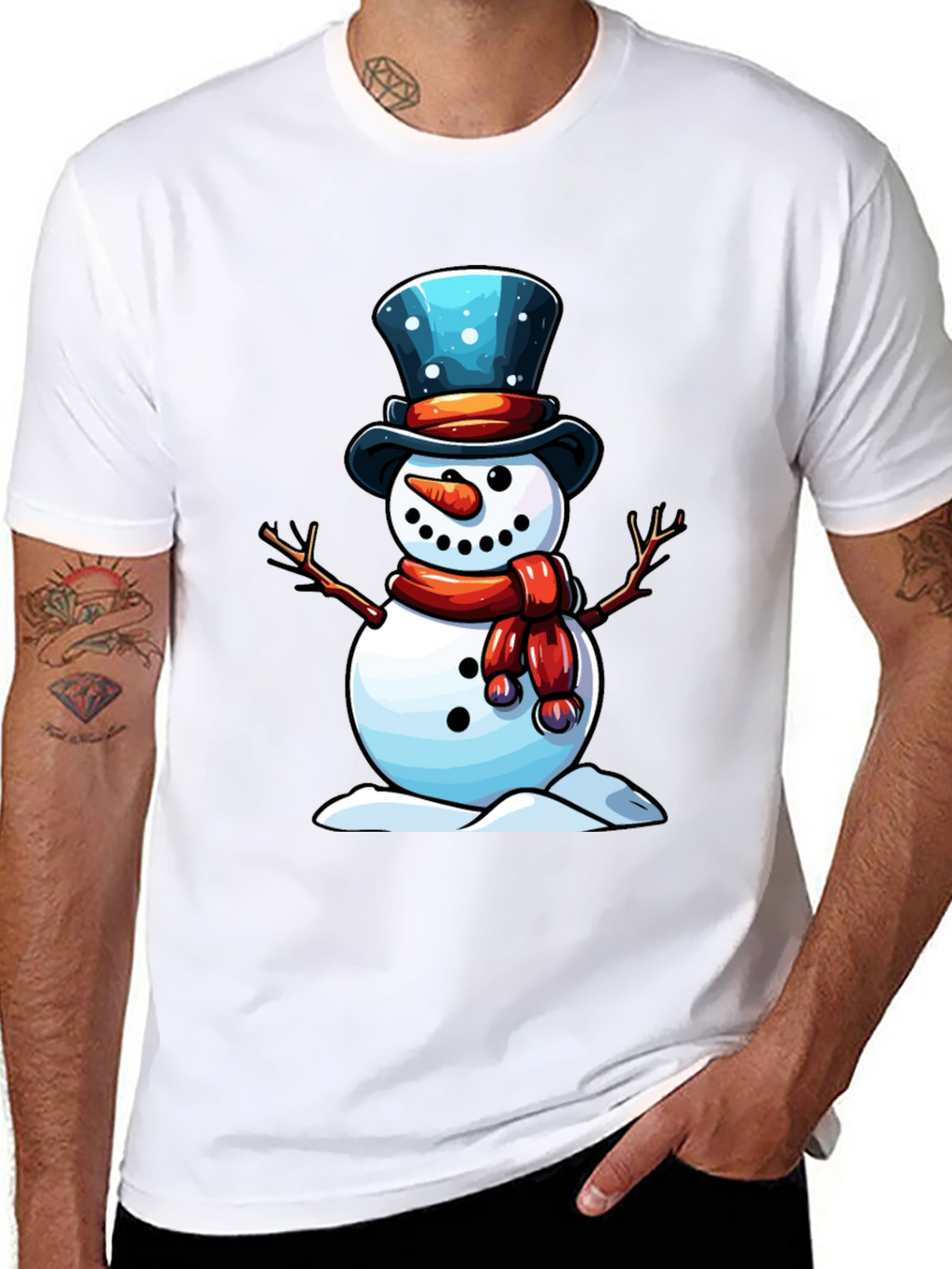 Festive Snowman Graphic Tee