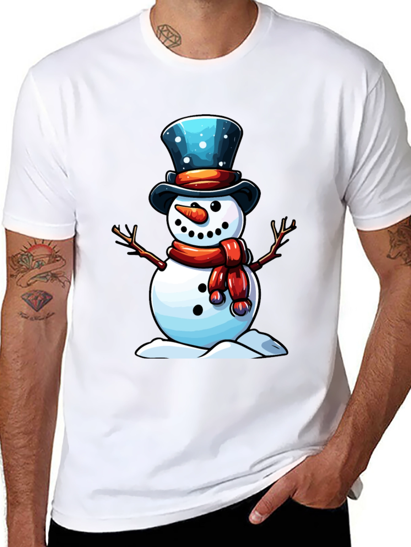 Festive Snowman Graphic Tee