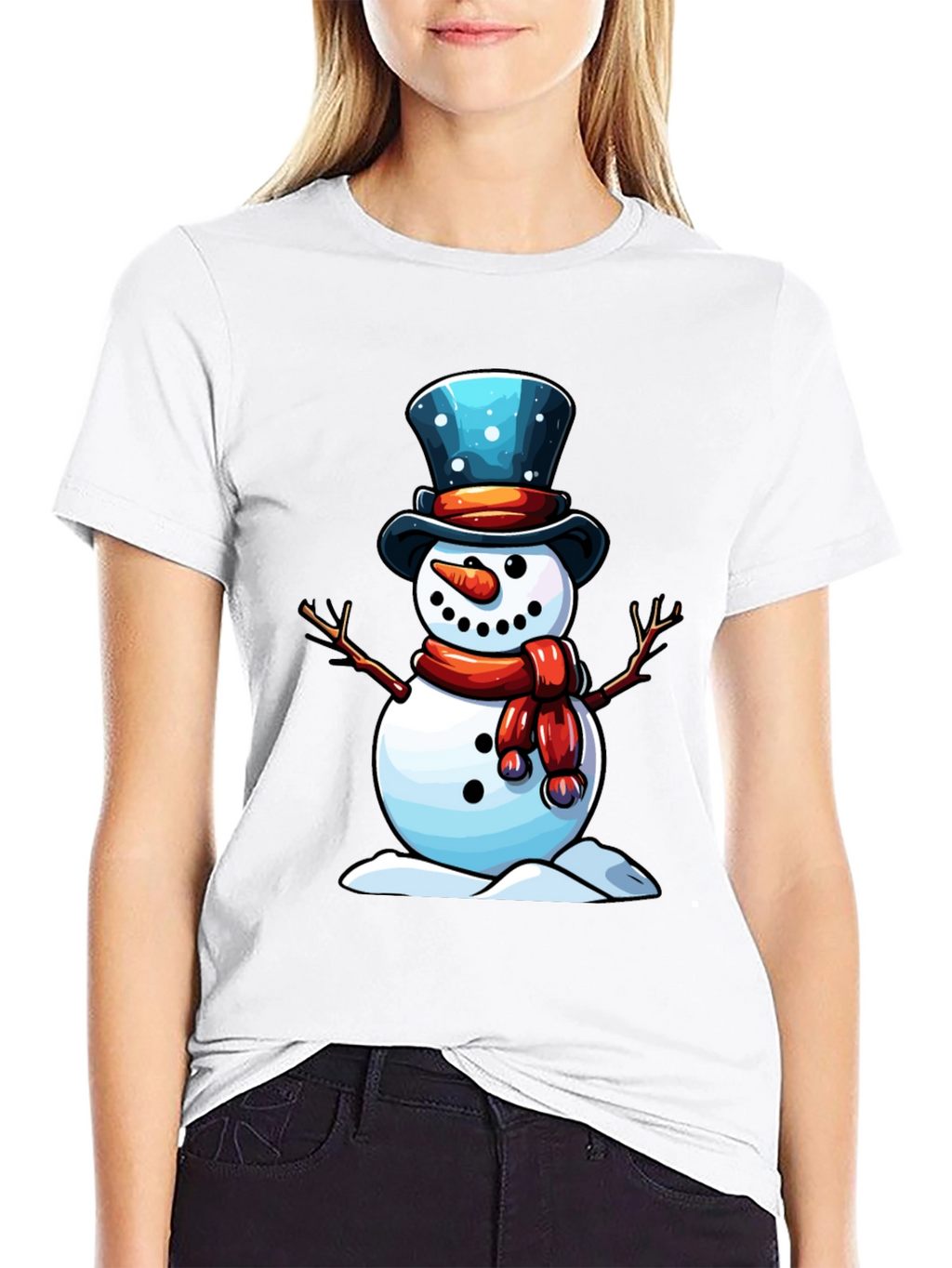 Festive Snowman Graphic Tee