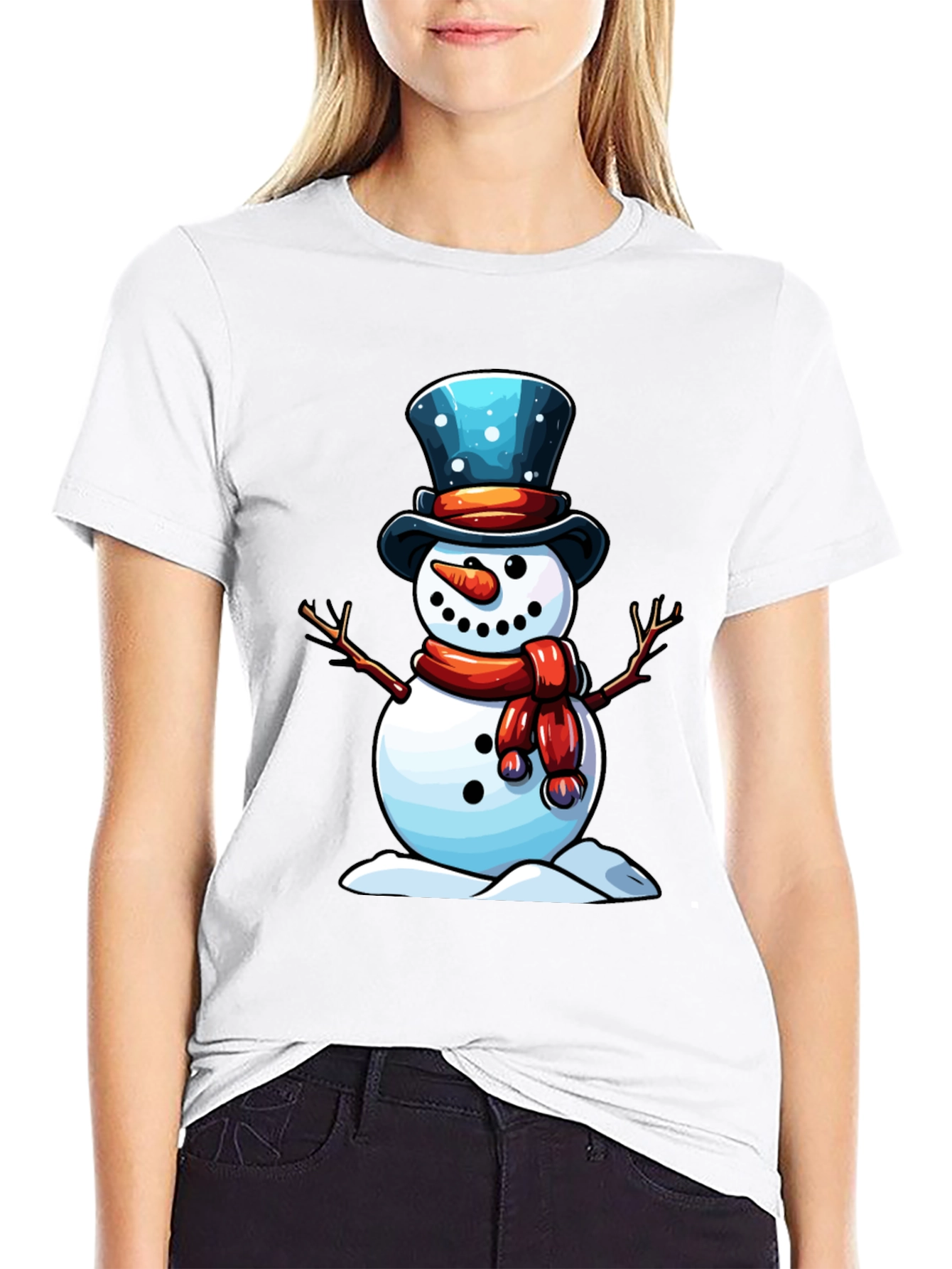 Festive Snowman Graphic Tee