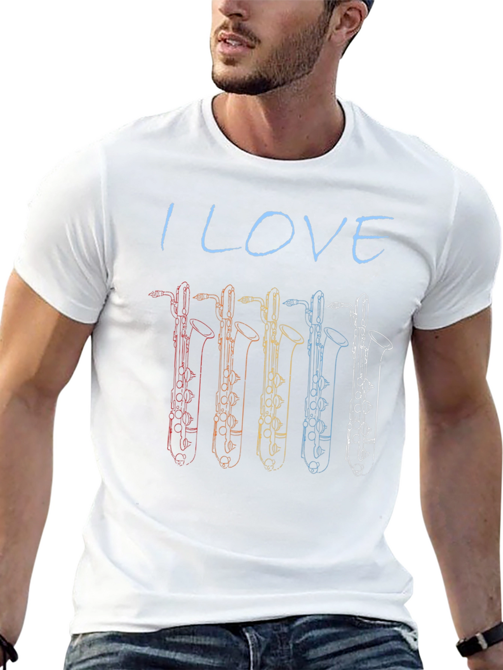 I Love Bass Clarinet T-Shirt