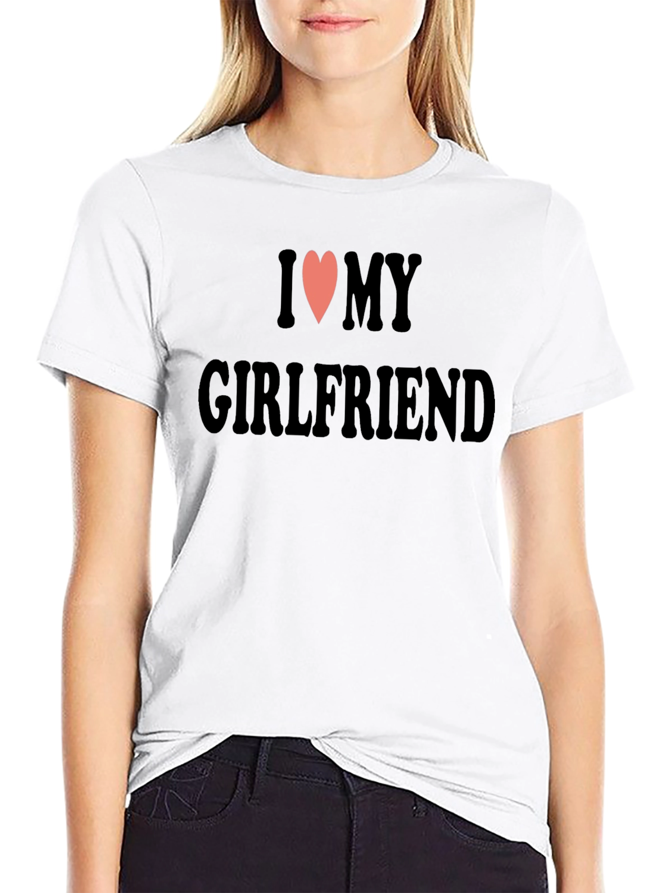 I Heart My Girlfriend Black T-Shirt