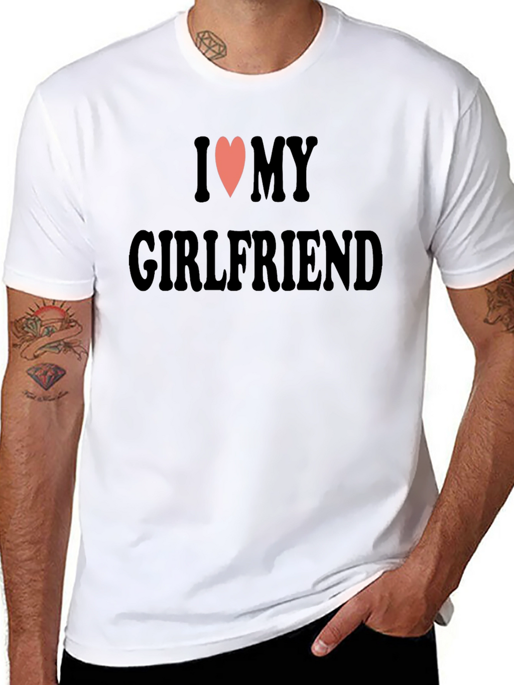 I Heart My Girlfriend Black T-Shirt