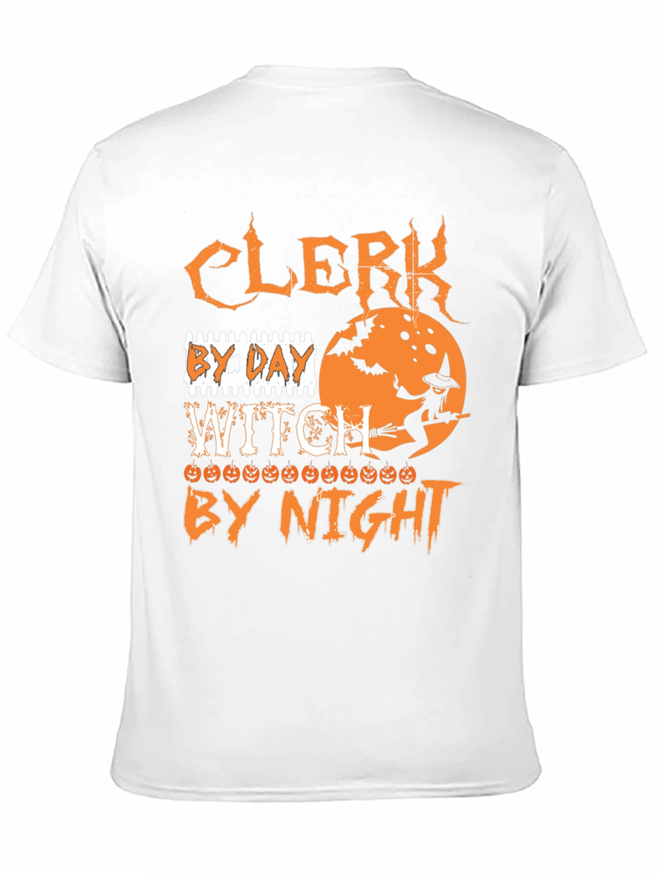 Clerk By Day Witch By Night Halloween T-Shirt
