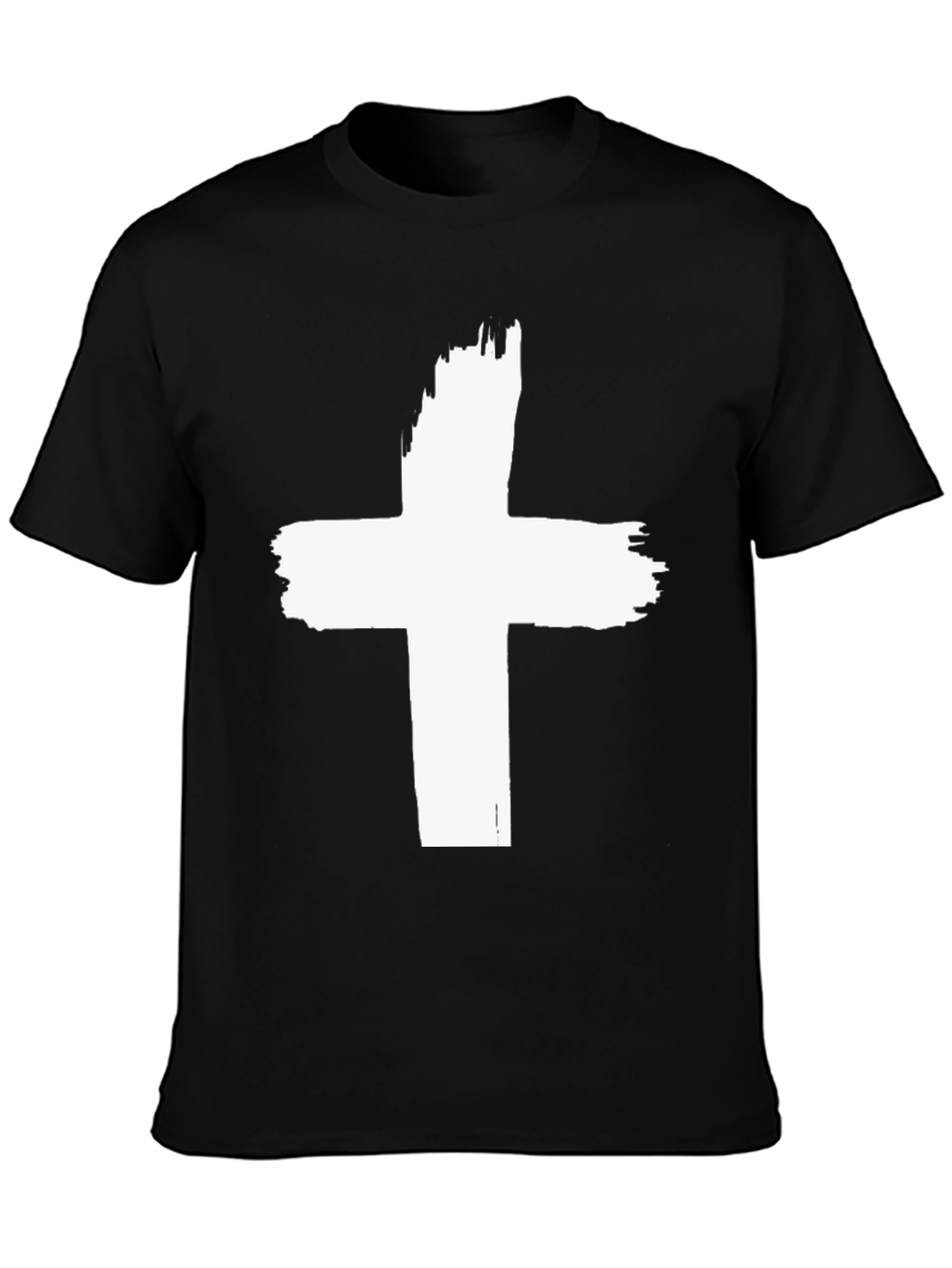 Bold Cross Graphic Black Tee - Stylish Religious Apparel