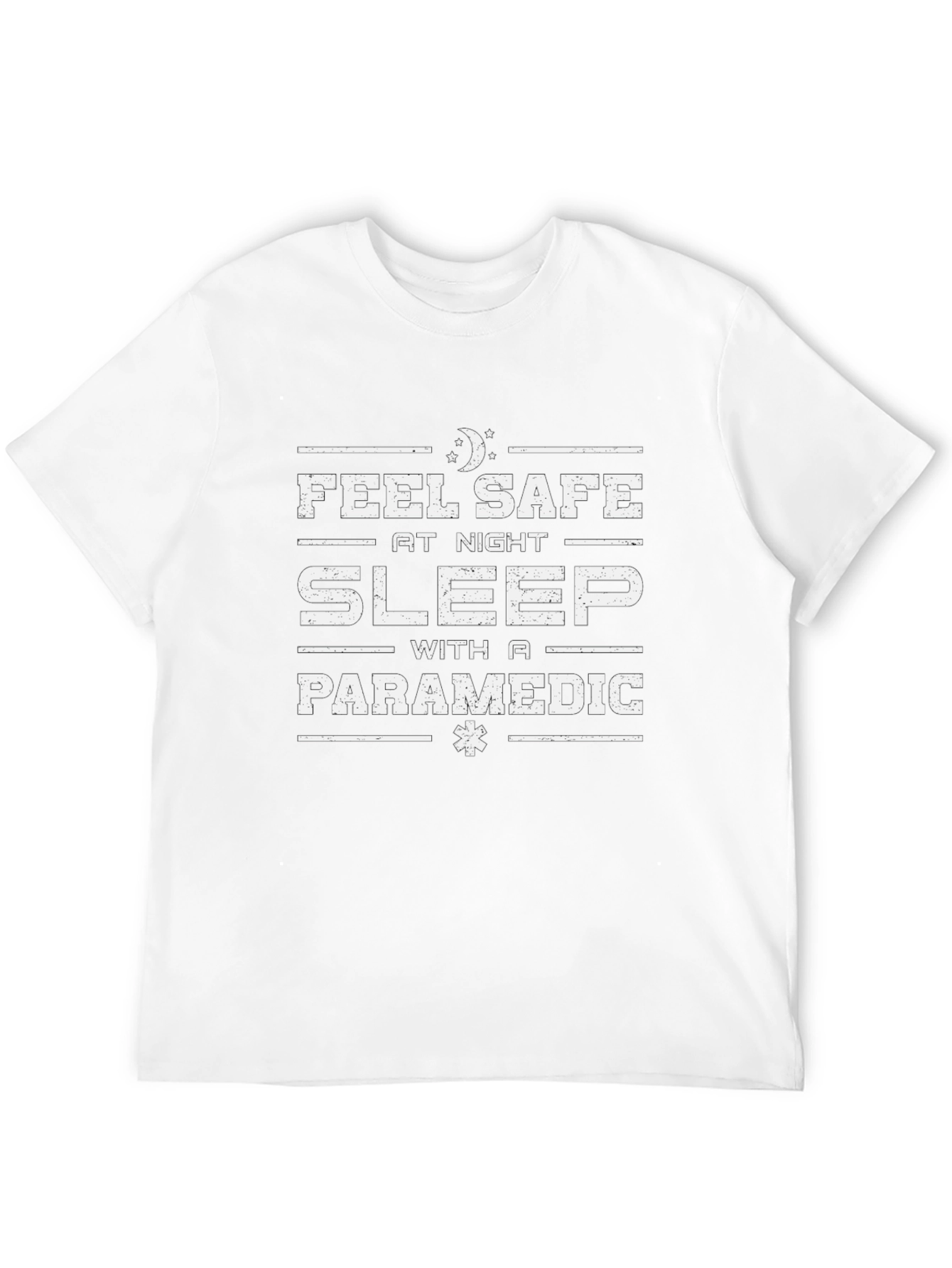 Feel Safe Sleep With A Paramedic Black T-Shirt