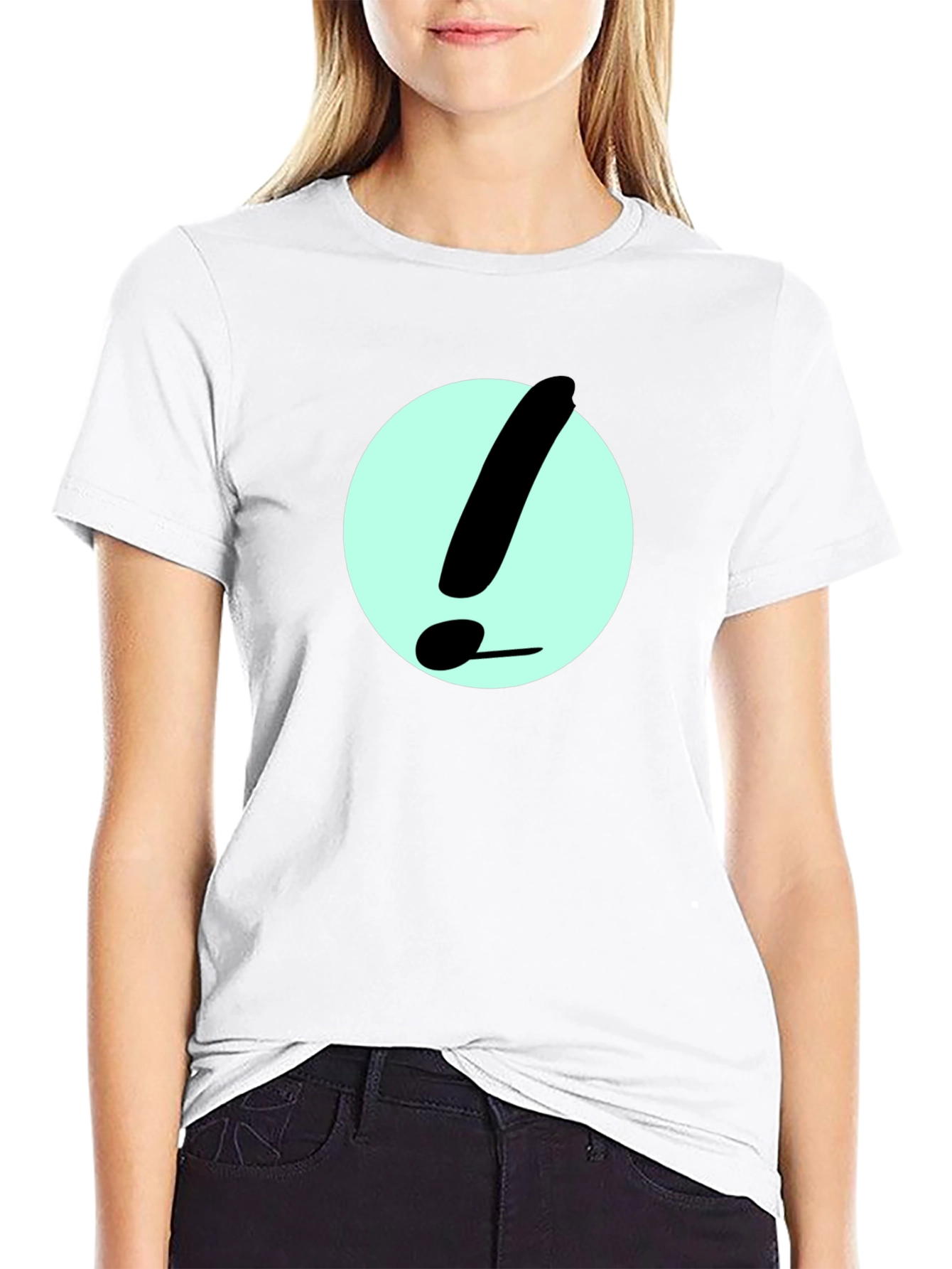 Exclamation Point Graphic Tee - Black