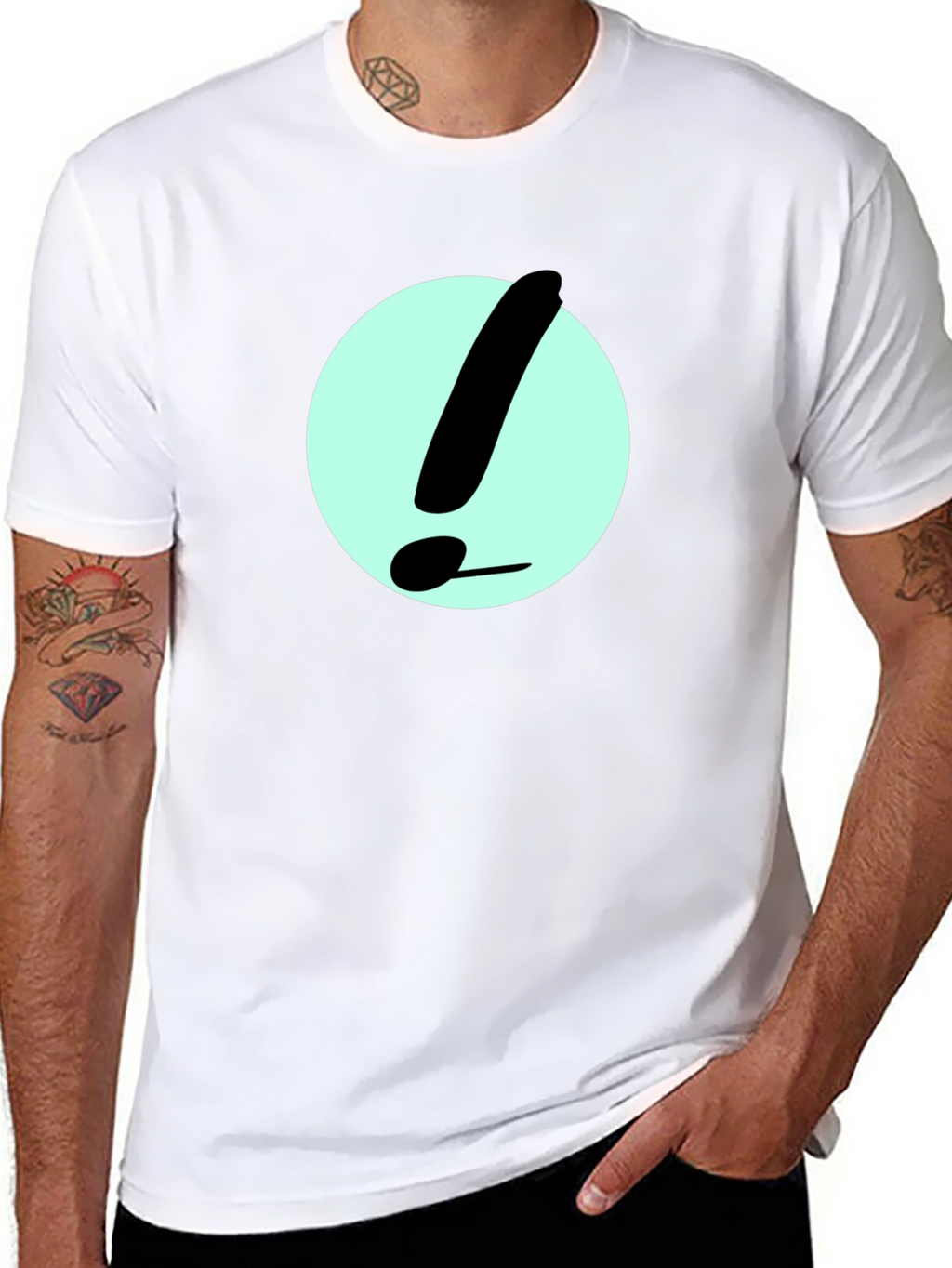 Exclamation Point Graphic Tee - Black