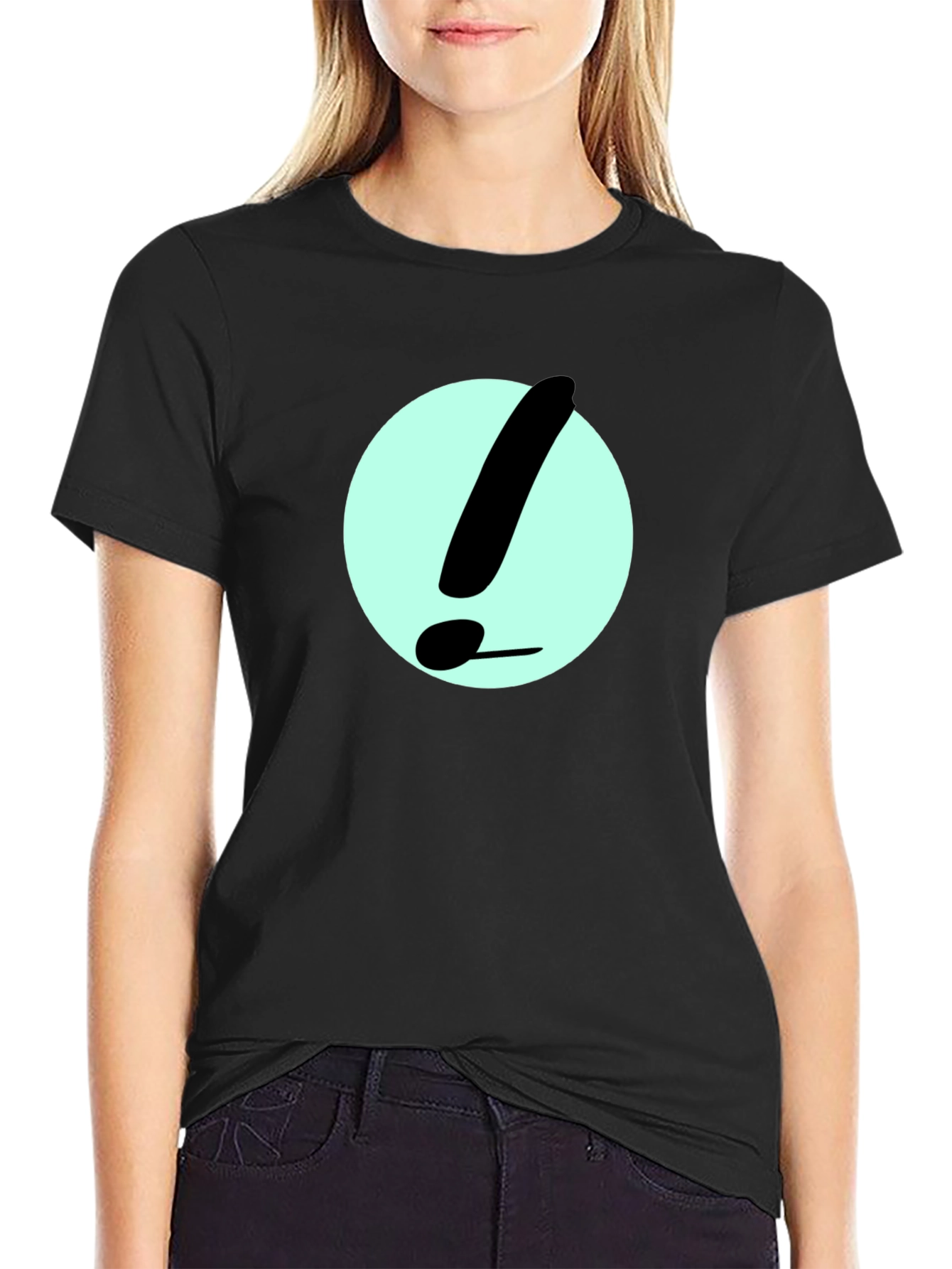 Exclamation Point Graphic Tee - Black