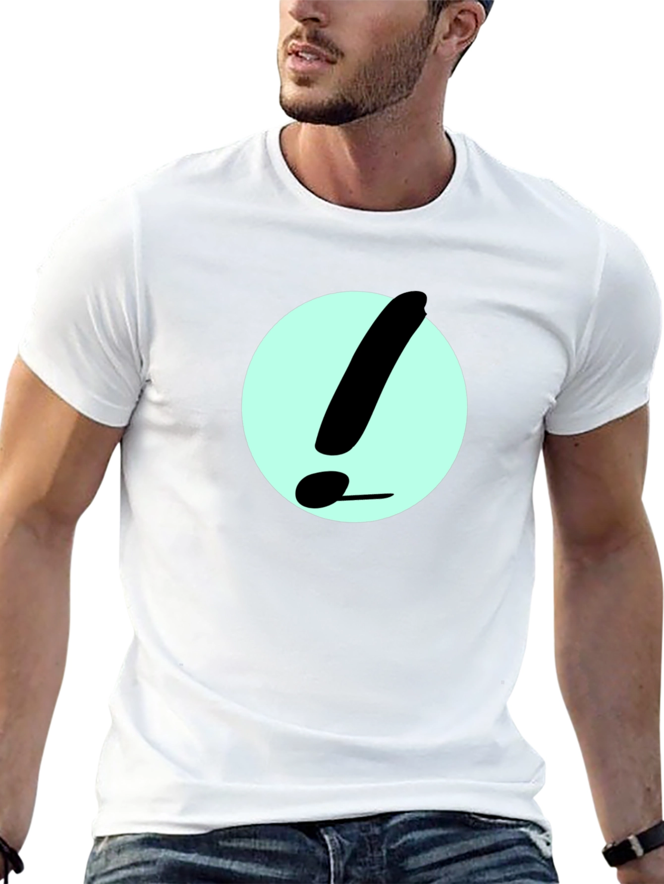 Exclamation Point Graphic Tee - Black