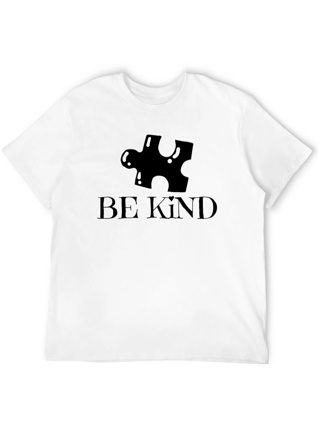 Be Kind Autism Awareness Puzzle Piece Black T-Shirt