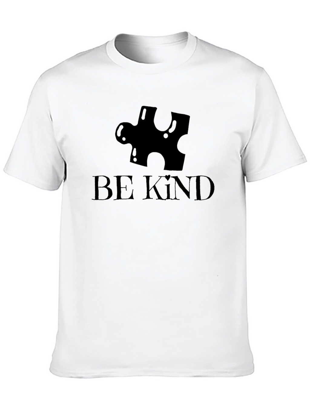 Be Kind Autism Awareness Puzzle Piece Black T-Shirt