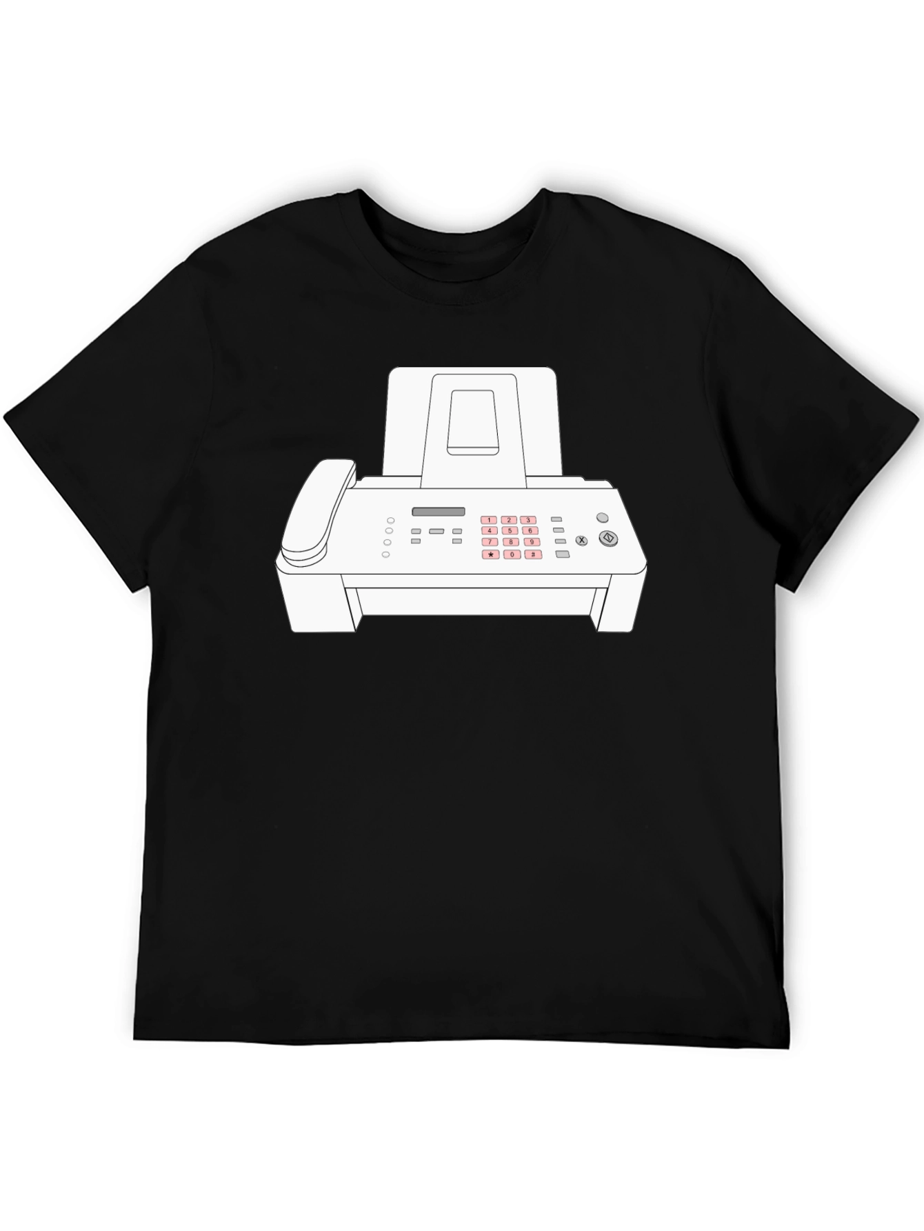 Fax Machine Graphic Tee - Retro Office Humor T-Shirt