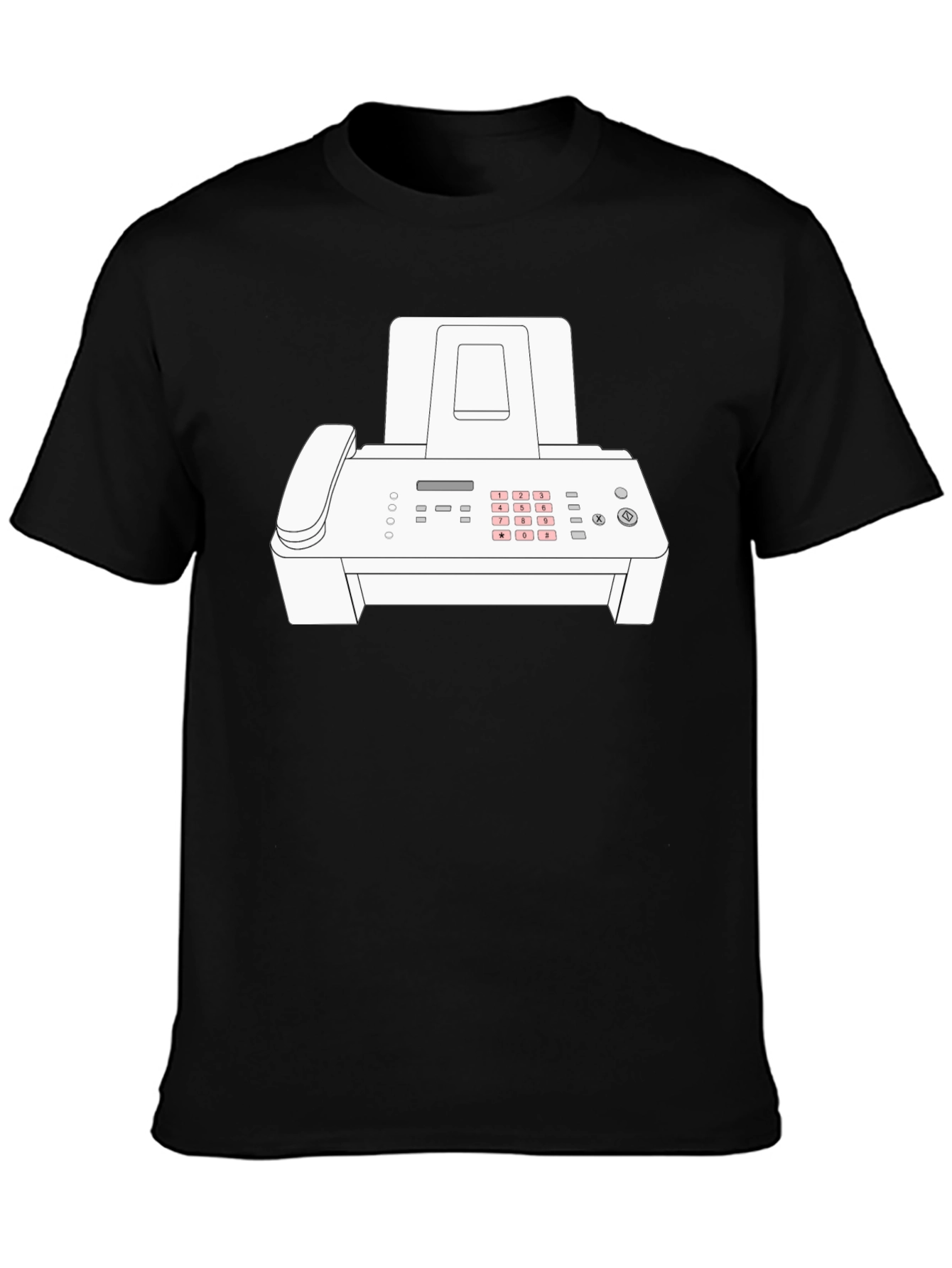 Fax Machine Graphic Tee - Retro Office Humor T-Shirt