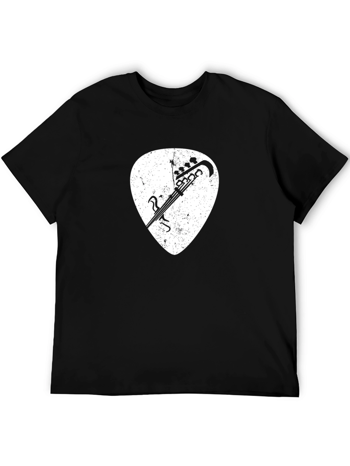 Bass Guitar Pick T-Shirt - Rock & Roll Style