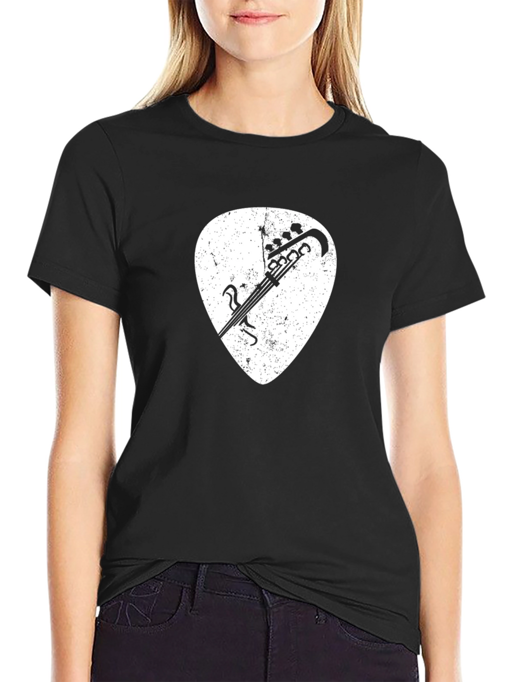 Bass Guitar Pick T-Shirt - Rock & Roll Style