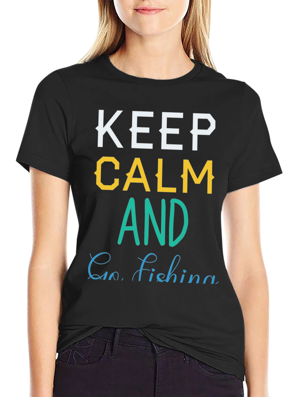 Keep Calm and Go Fishing Graphic T-Shirt