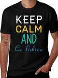 Keep Calm and Go Fishing Graphic T-Shirt
