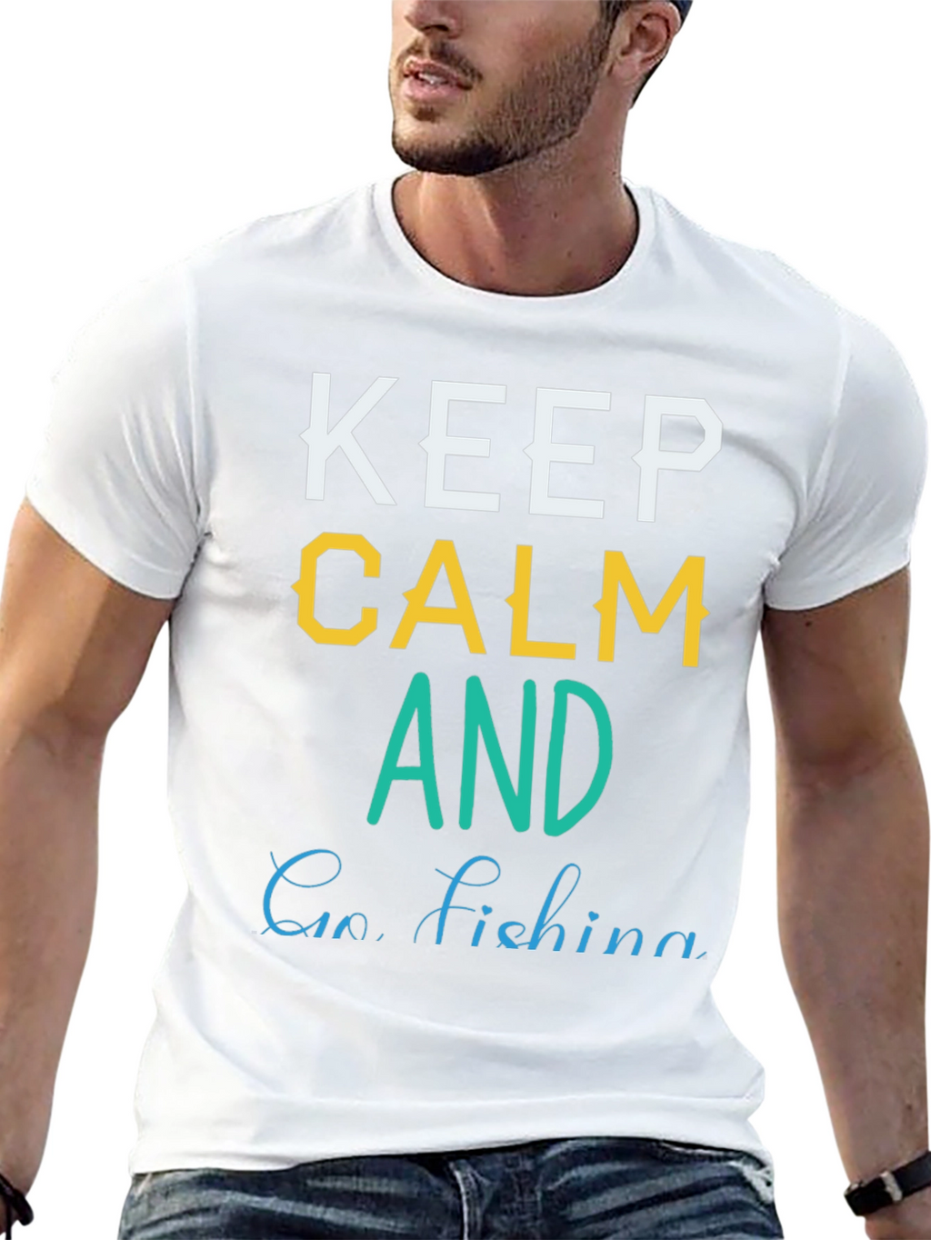 Keep Calm and Go Fishing Graphic T-Shirt