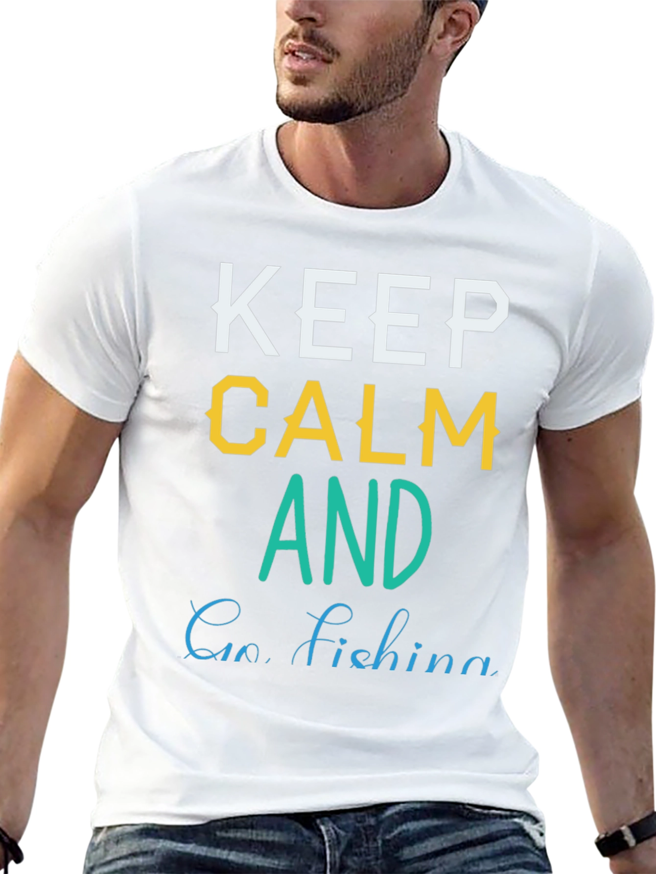 Keep Calm and Go Fishing Graphic T-Shirt