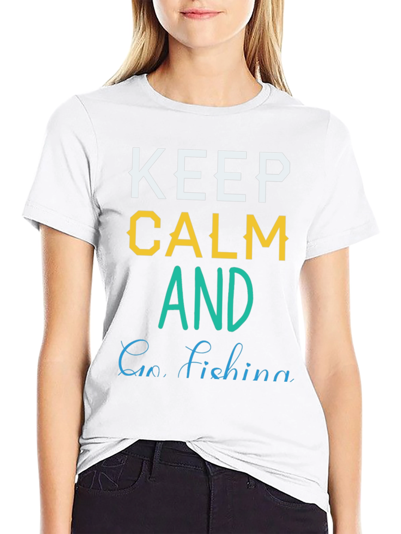 Keep Calm and Go Fishing Graphic T-Shirt
