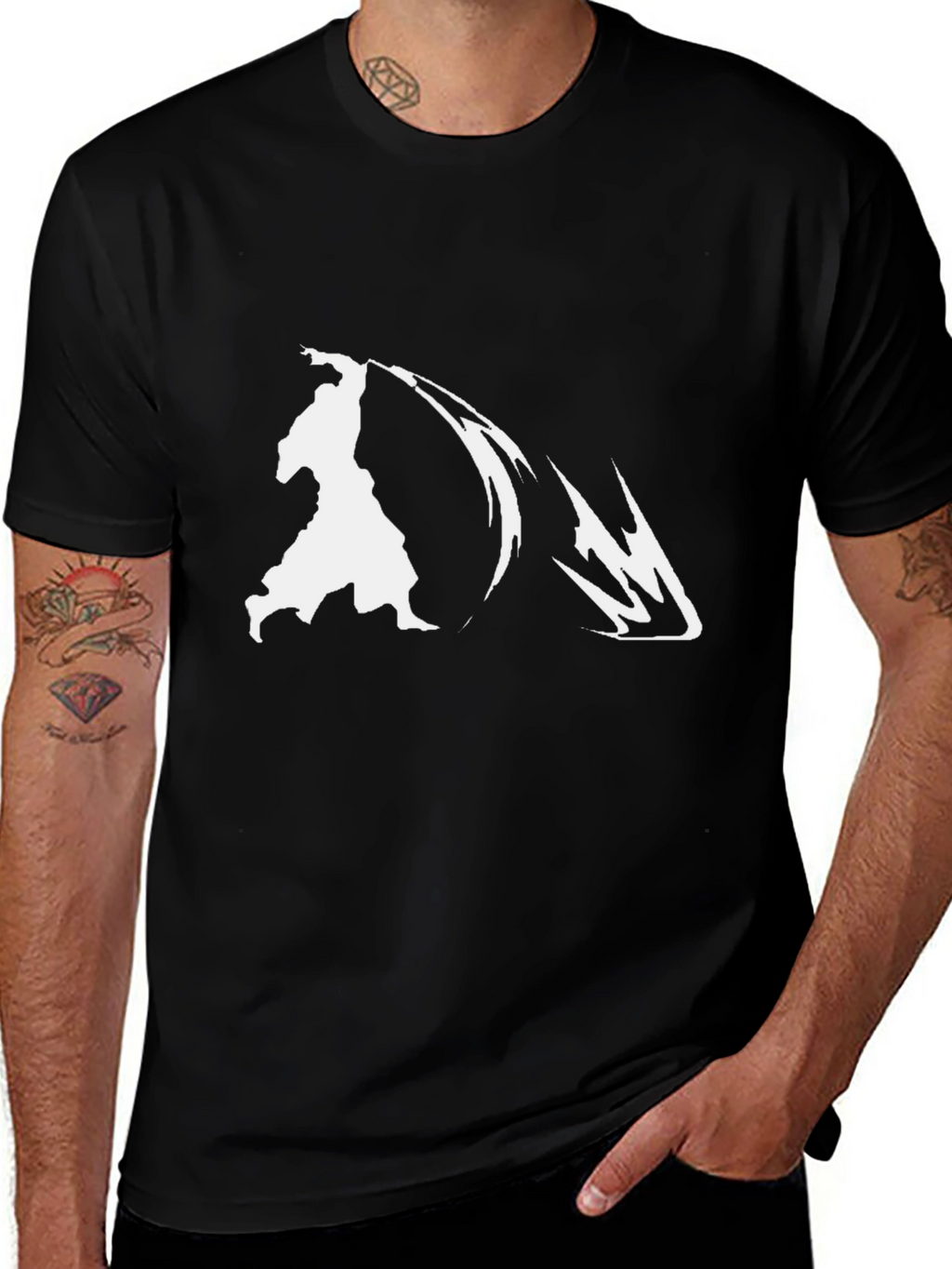 Black Anime Style T-Shirt