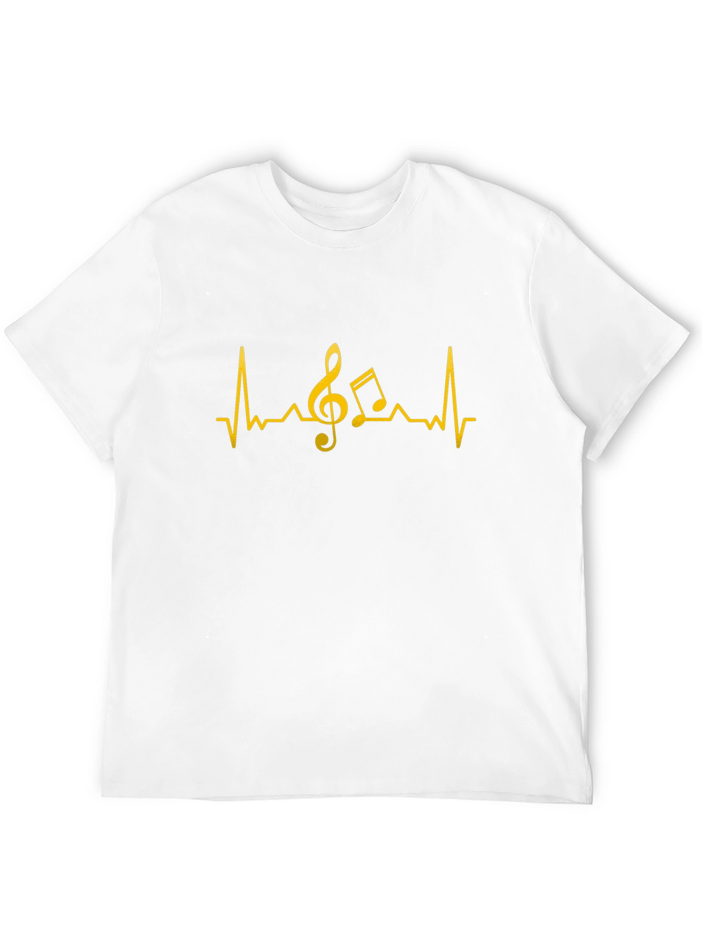 Music Heartbeat T-Shirt - Black Cotton Tee