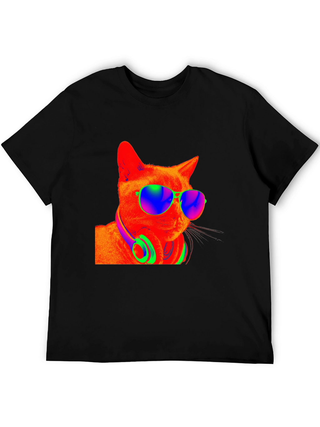 Cool Cat Tee - Funky Shades & Headphones