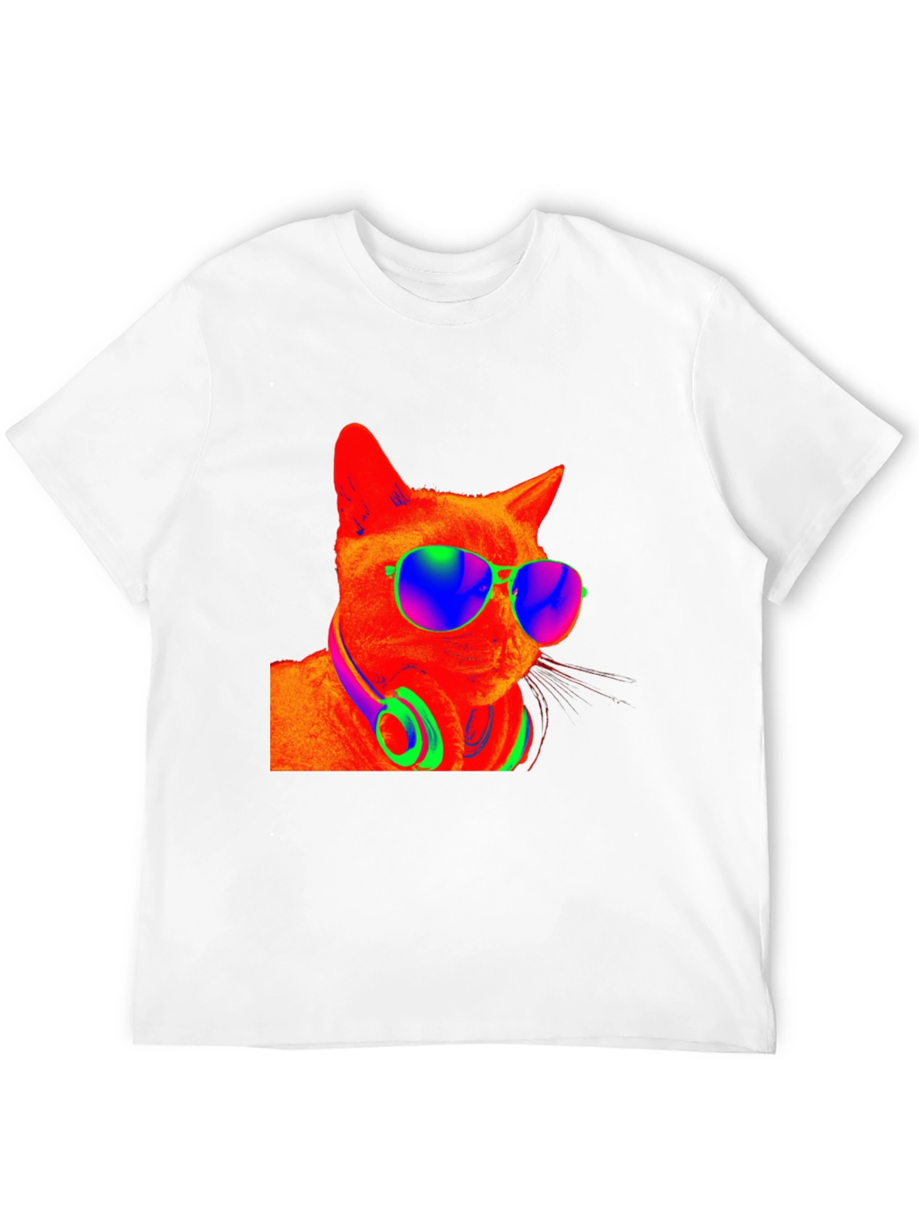 Cool Cat Tee - Funky Shades & Headphones