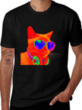 Cool Cat Tee - Funky Shades & Headphones