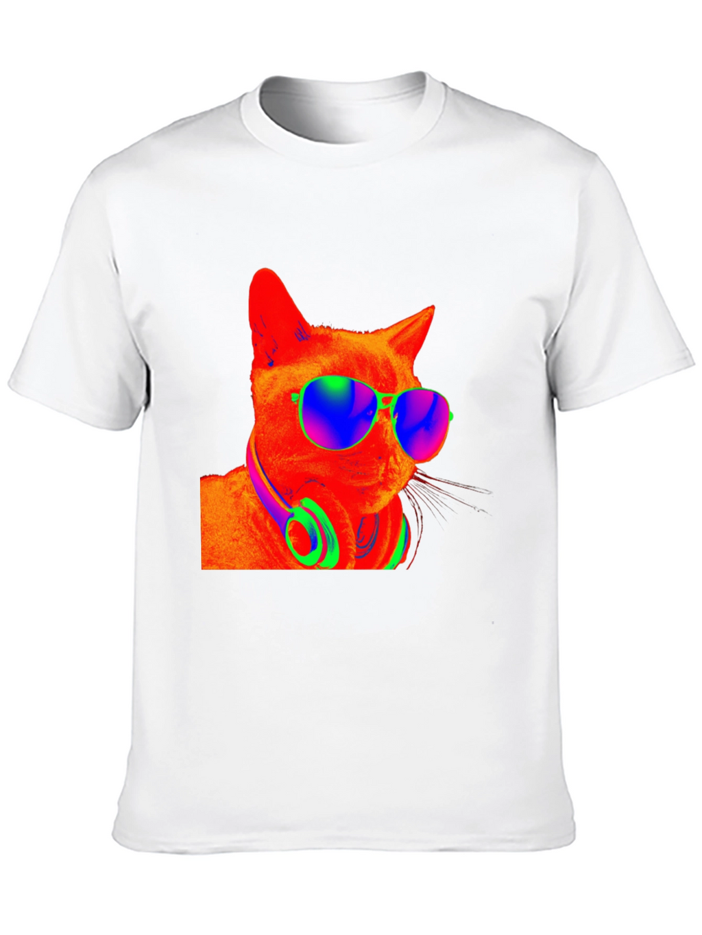 Cool Cat Tee - Funky Shades & Headphones
