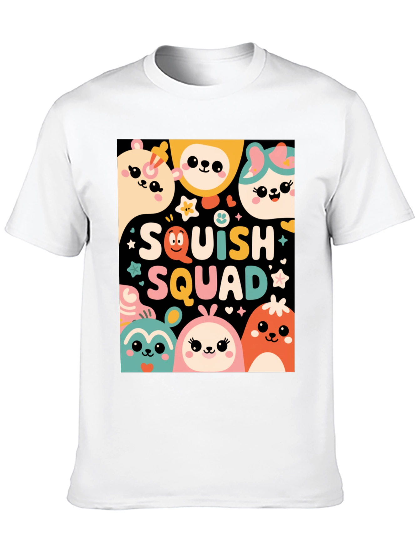 Squish Squad Graphic Tee - Cute Cartoon Animals