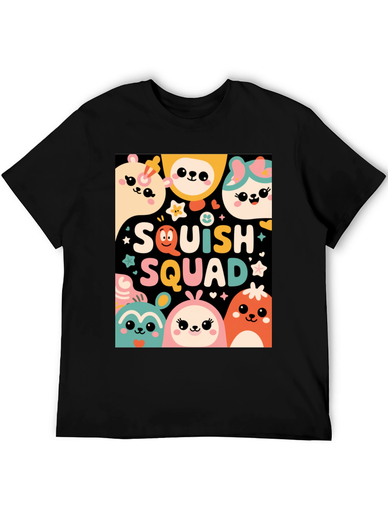 Squish Squad Graphic Tee - Cute Cartoon Animals