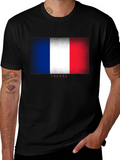 France Flag T-Shirt - Distressed Look