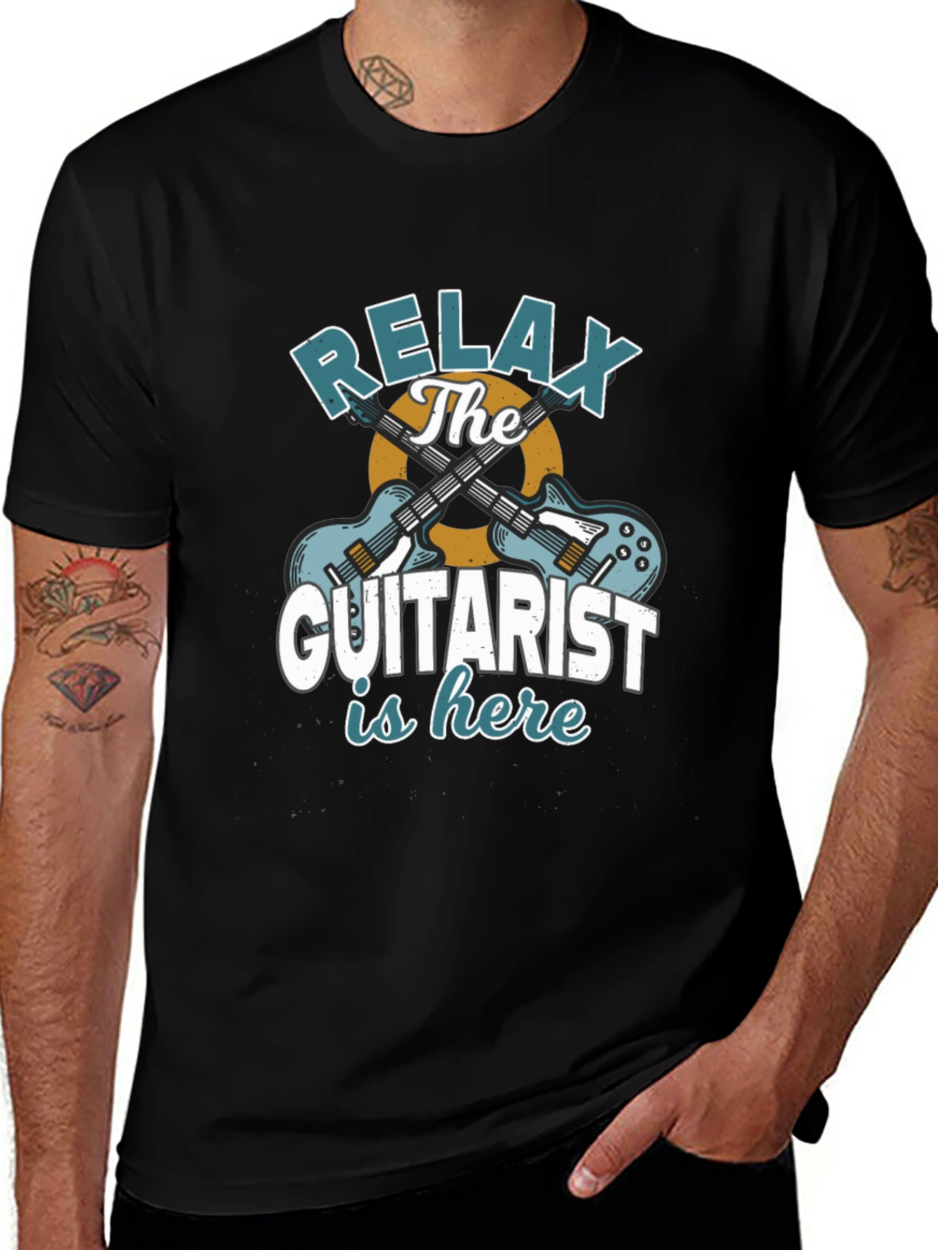 Relax The Guitarist is Here Graphic T-Shirt