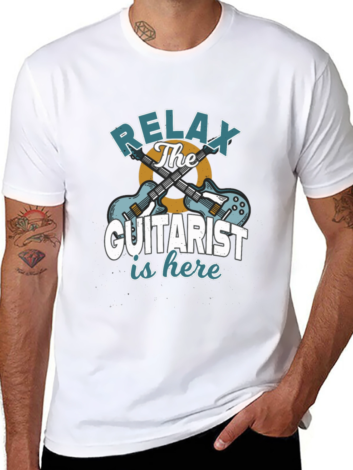 Relax The Guitarist is Here Graphic T-Shirt
