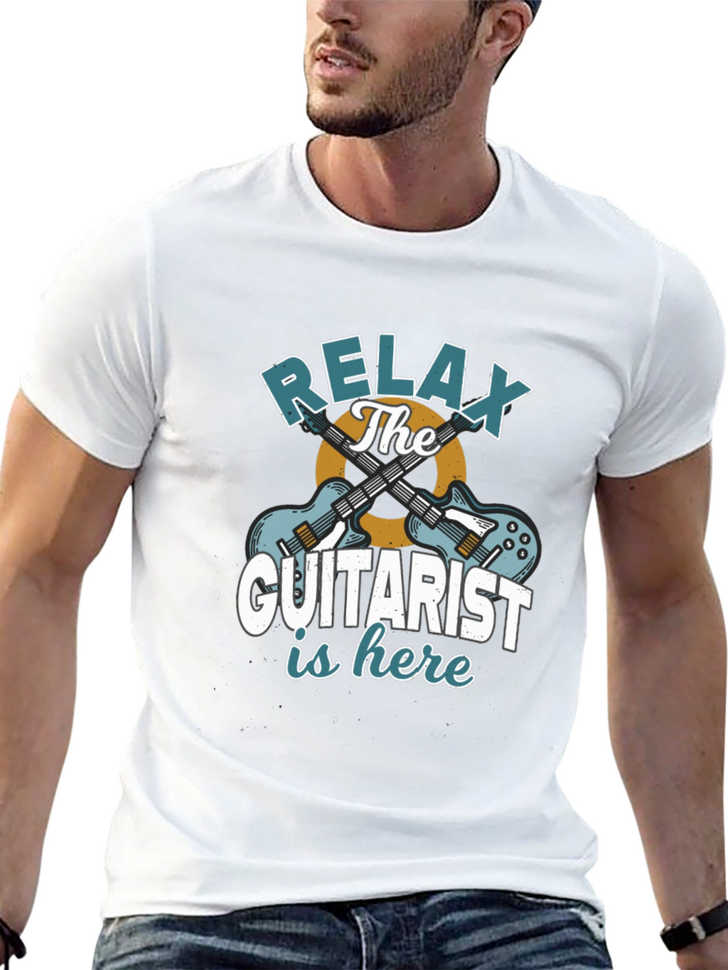 Relax The Guitarist is Here Graphic T-Shirt