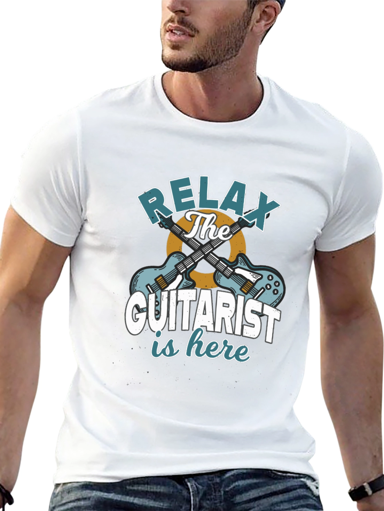 Relax The Guitarist is Here Graphic T-Shirt