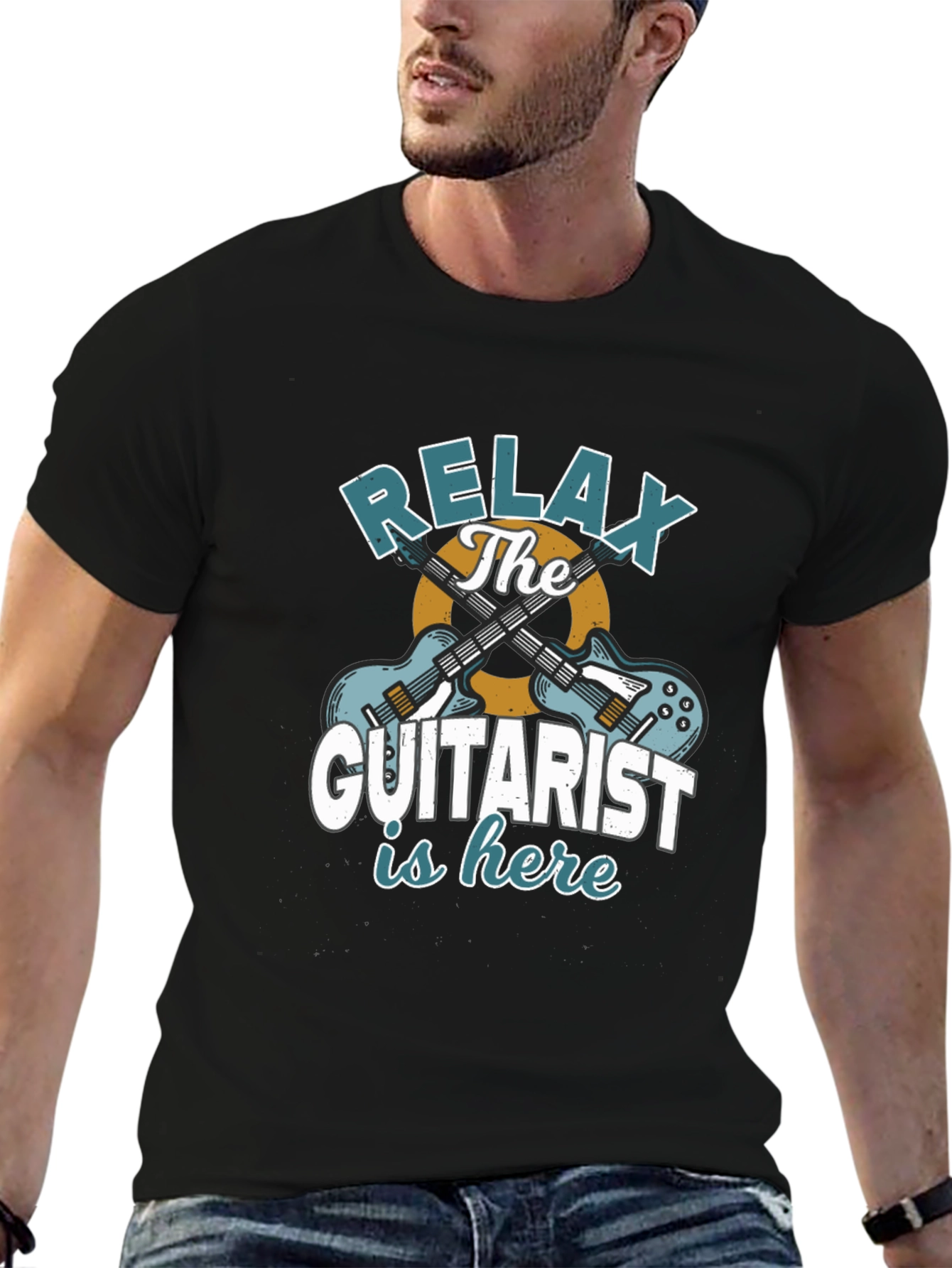 Relax The Guitarist is Here Graphic T-Shirt