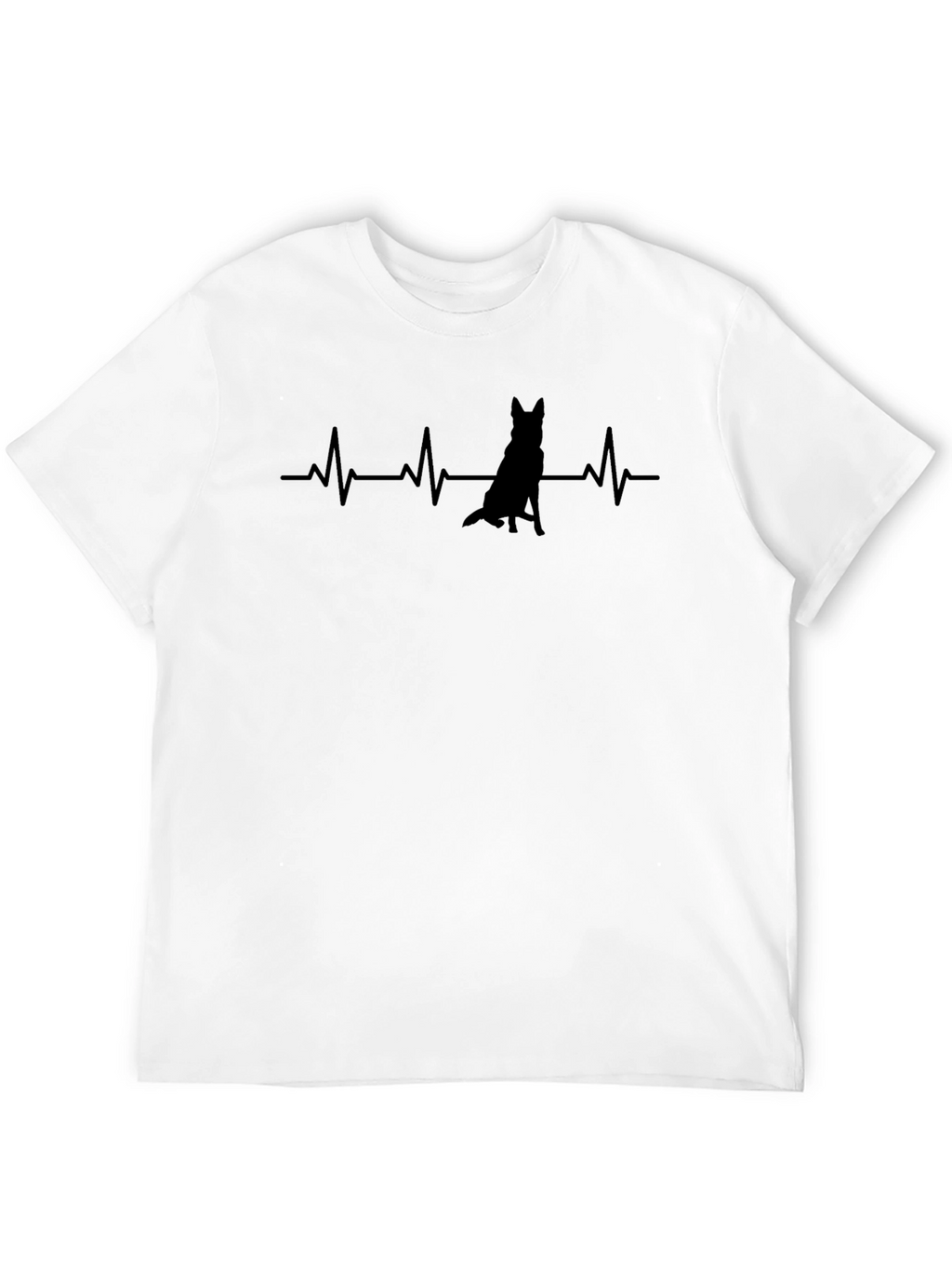 Dog Heartbeat T-Shirt - Black Graphic Tee