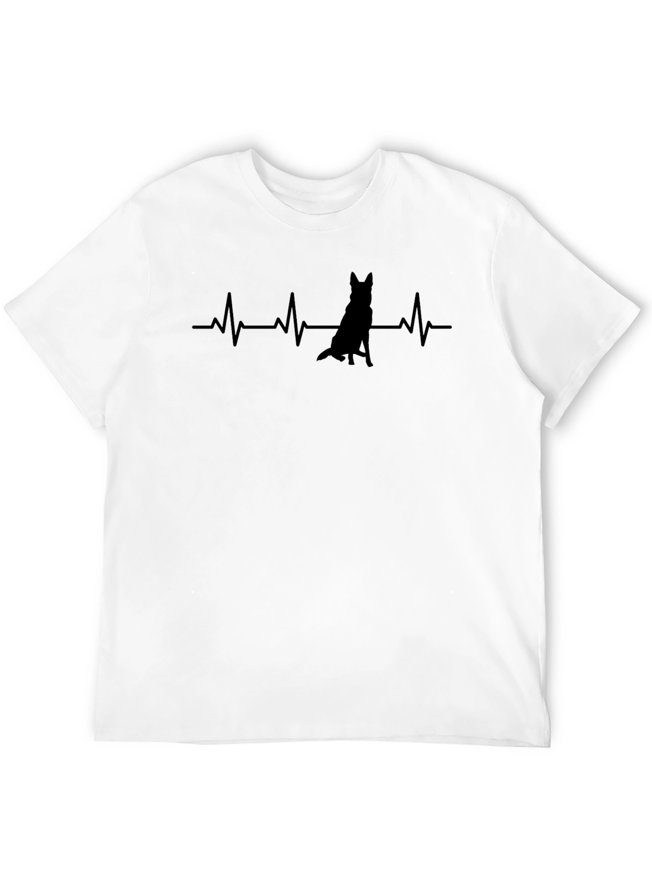 Dog Heartbeat T-Shirt - Black Graphic Tee