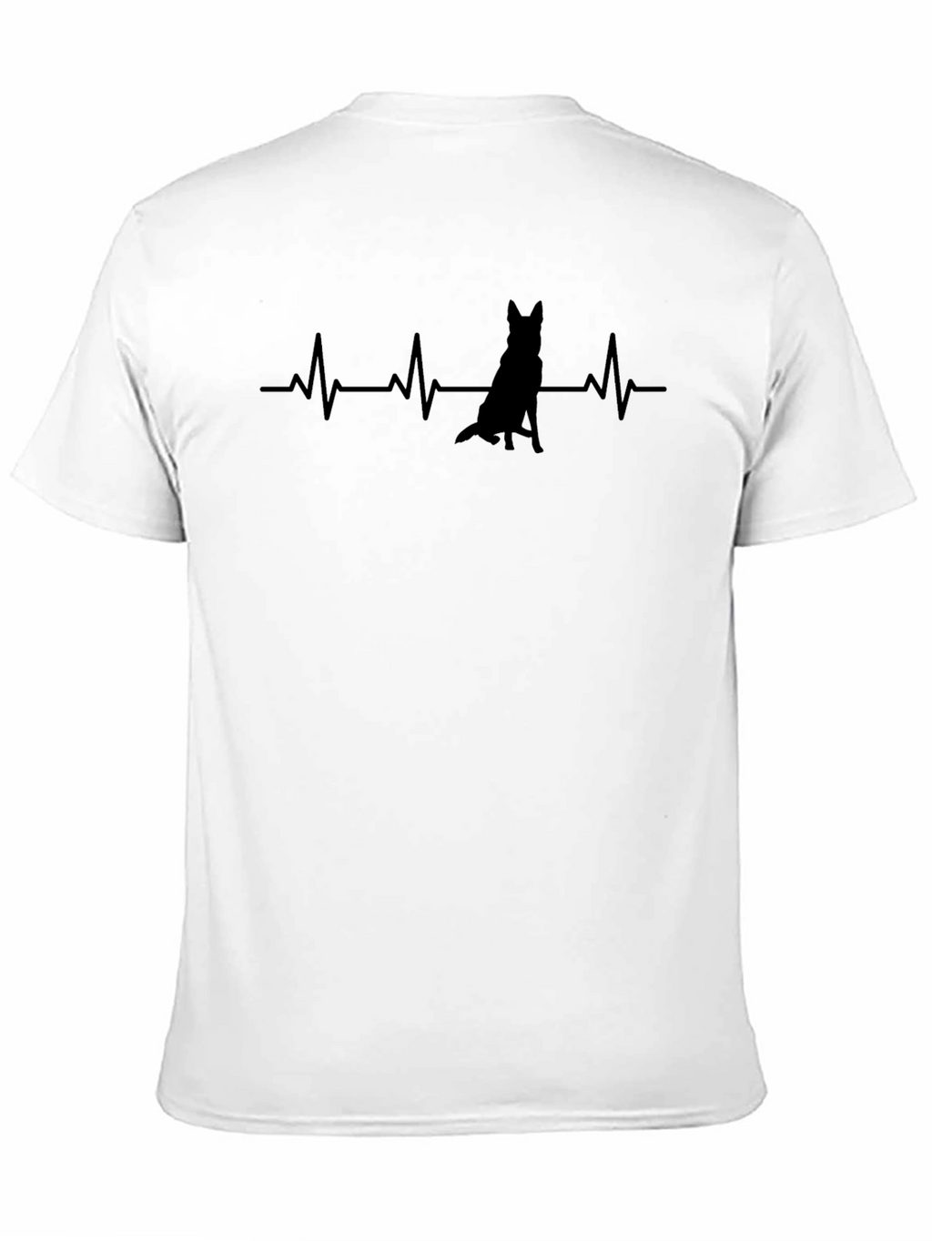 Dog Heartbeat T-Shirt - Black Graphic Tee