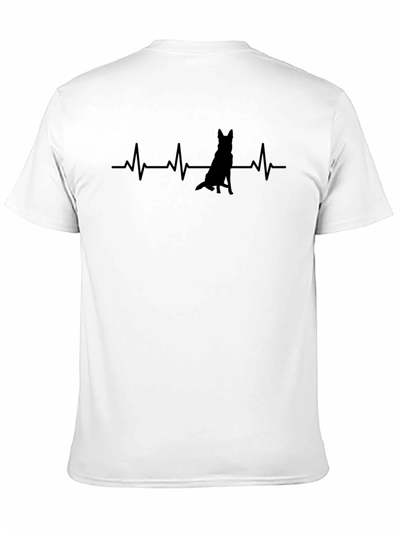 Dog Heartbeat T-Shirt - Black Graphic Tee