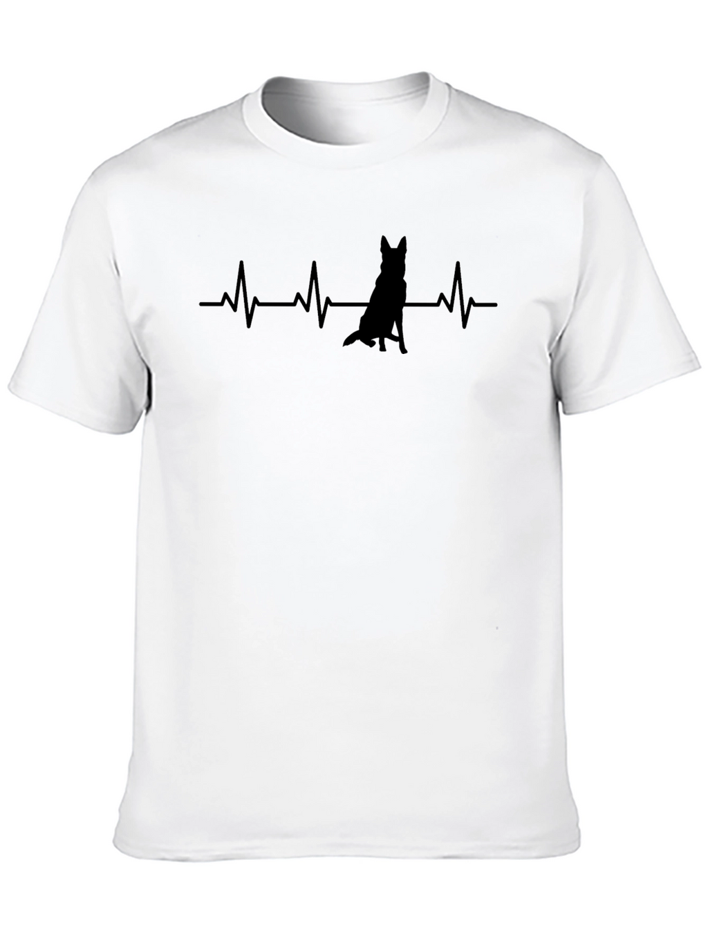 Dog Heartbeat T-Shirt - Black Graphic Tee
