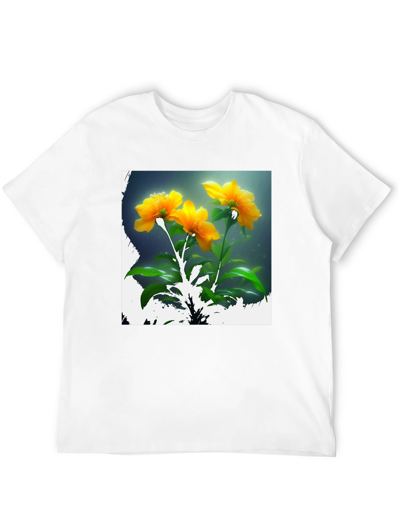Floral Print Crew Neck T-Shirt