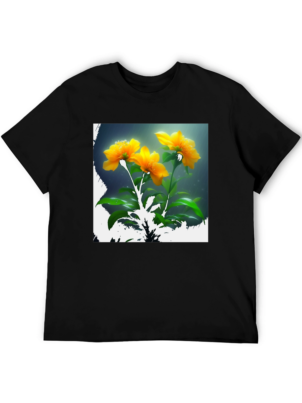 Floral Print Crew Neck T-Shirt