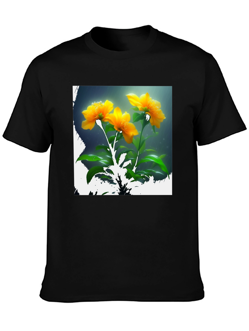 Floral Print Crew Neck T-Shirt