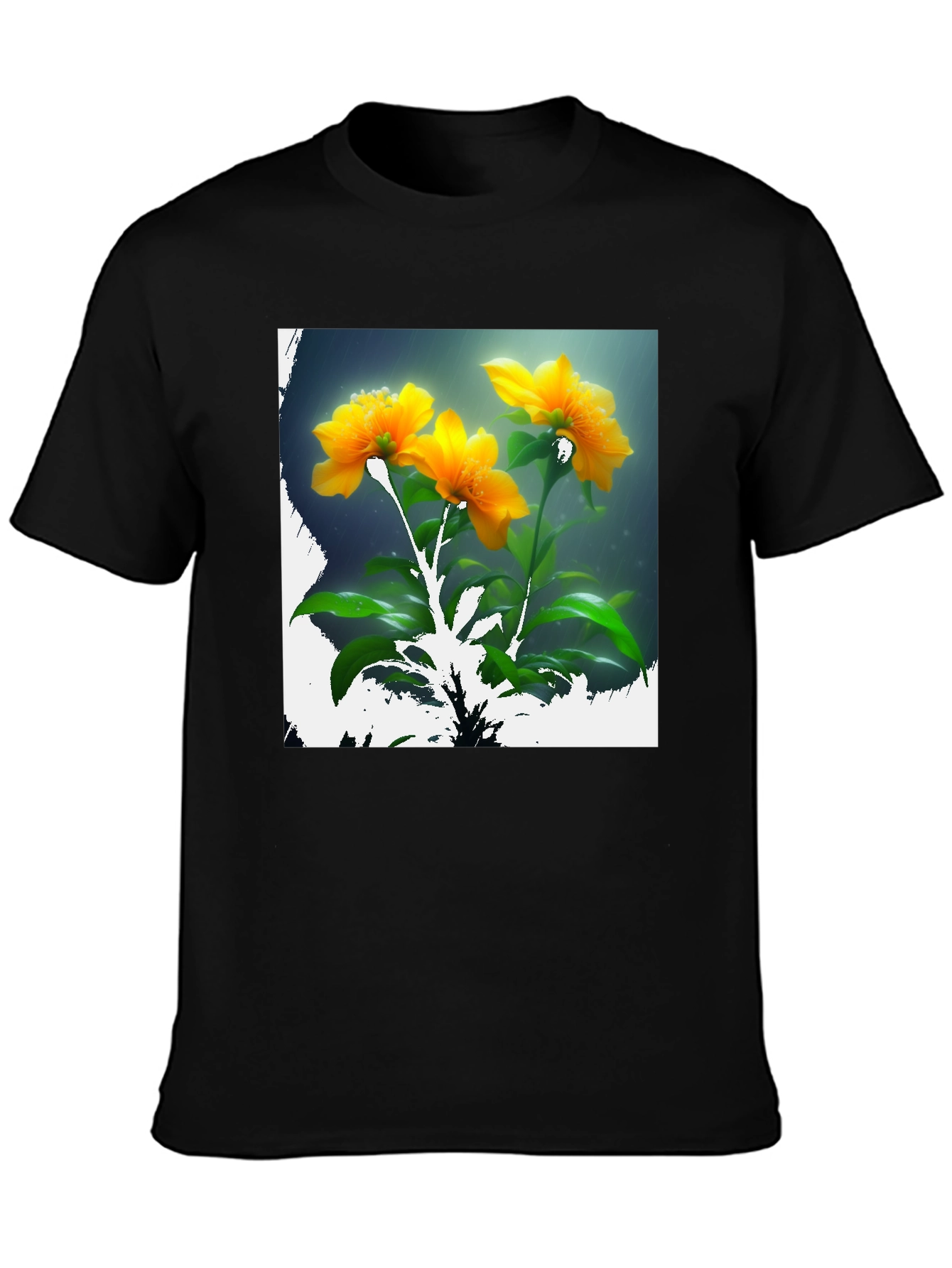 Floral Print Crew Neck T-Shirt